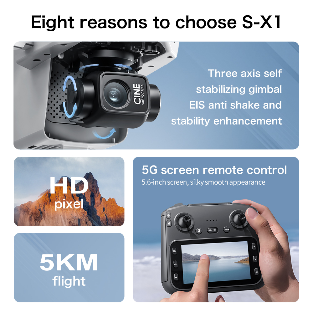 Dron Original S-X1 8K HD Profe - Rc Hobby China reseña y precio