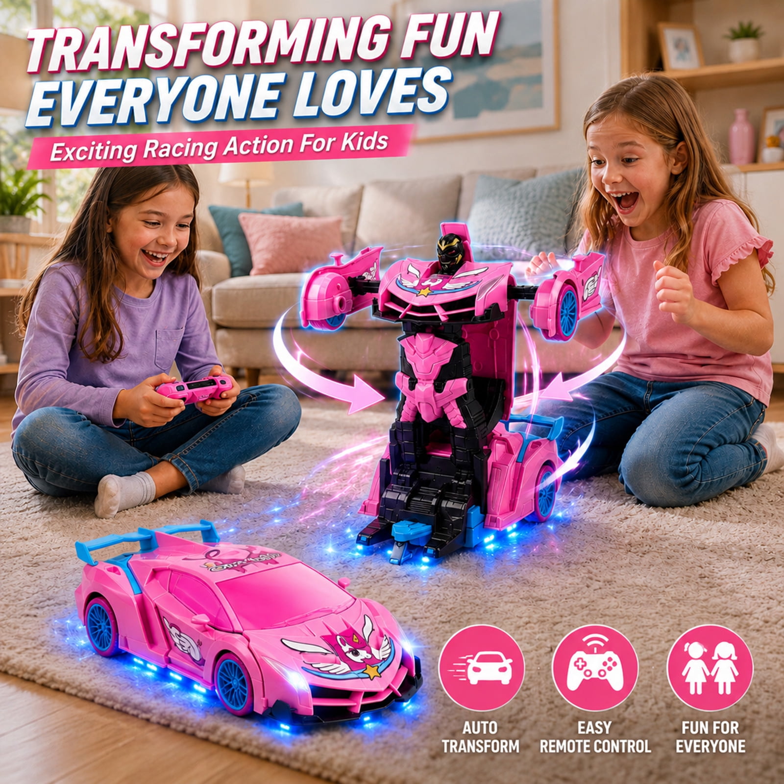 Coche Robot Transformable Unic - Led Light Kit Rc reseña y precio