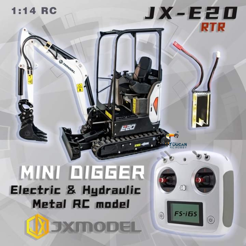 Mini Excavadora RC RTR JX E20, - Rc Hobby Light reseña y precio